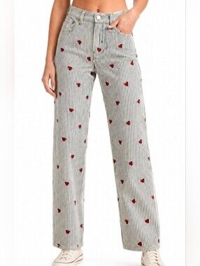 Free People ($300) We The Free Bugged Out Straight-Leg Jeans NWT